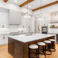 kitchen in newly constructed luxury home